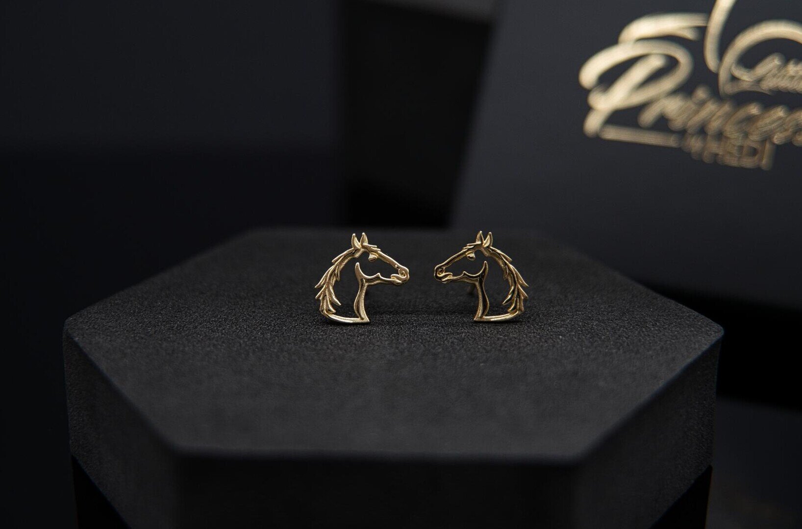 LITTLE COUNTRY LOVE byHEDI | Ohrstecker PFERD | Gold auf Silber
